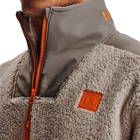 Under Armour Men's UA Legacy Sherpa Full Zip Jacket (Highland Buff / Brown Umber, X-large) (1357474) in Saudi Arabia