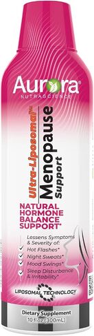 Aurora Nutrascience Ultra-Liposomal دعم انقطاع الطمث مع EstroG-100، يقلل من أعراض انقطاع الطمث وفترة ما حول انقطاع الطمث، الهبات الساخنة، التعرق الليلي، تقلب المزاج، 10 أونصة سائلة (300 مل) in Saudi Arabia
