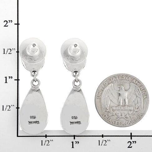 أقراط فيروزية من الفضة الإسترليني ومصنوع من النحاس والمجوهرات الفيروزية (دموع جريئة) in Kuwait