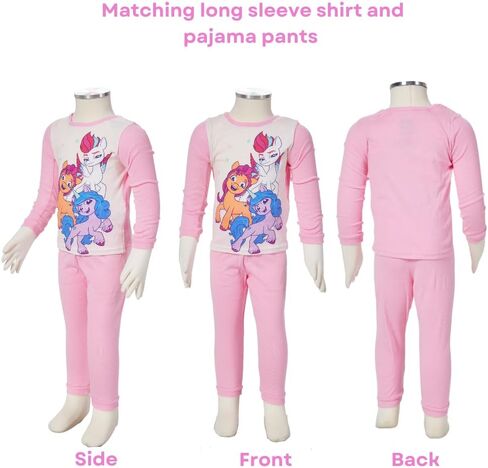 طقم بيجامات ماي ليتل بوني، 4 قطع مزيج وتطابق ملابس نوم للأطفال الصغار والصغار، مقاس 4T وردي in Kuwait