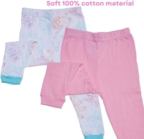 طقم بيجامات ماي ليتل بوني، 4 قطع مزيج وتطابق ملابس نوم للأطفال الصغار والصغار، مقاس 4T وردي in Kuwait