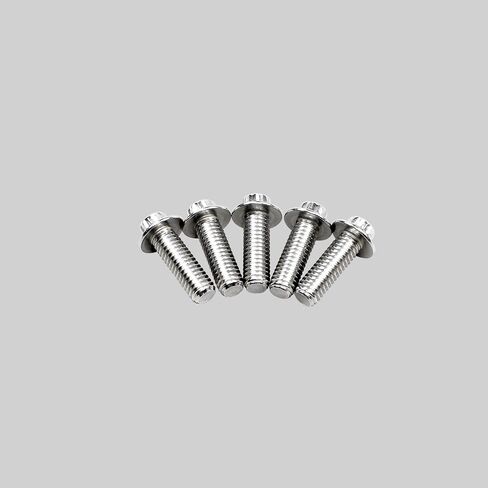 12 Points Stainless Steel Silver 3/8"-16-1.0" Rear Brake Rotors Hardware Mounting Bolts Hardware for Harley Davidson Softail Dyna Touring Sporster (Silver) in Saudi Arabia