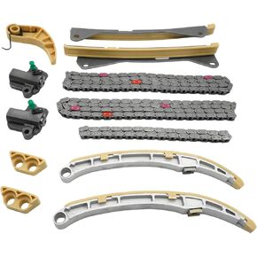 24321-3L100 Engine Timing Chain Kit Compatible with Kia Sorento 3.3L Sedona Cadenza K900, for Hyundai Azera Santa Sedan Palisade Genesis G70 G80 G90 3.3 L 3.8L 2013-2020 24410-3CGA3(12PCS)