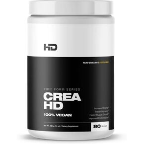 HD MUSCLE CreaHD Creapure | 100% Vegan Creatine Monohydrate Supplement | for Improved Energy, Recovery, Muscle Growth, & Performance | 80 Servings