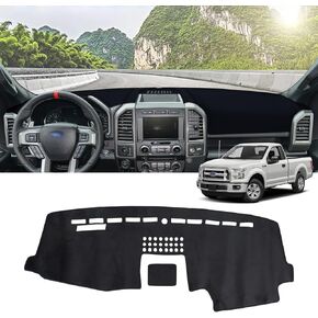 ZZEQYG Dash Cover for Ford F150 2021 2022 2023 2024 Accessories Flannel Dashboard Cover Dash Mat Center Console Cover Sunshield Protector Pad