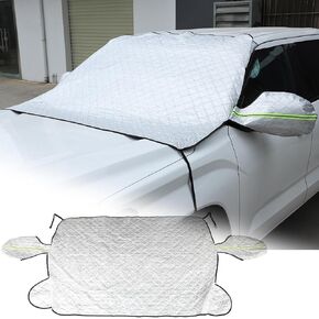 Car Windshield Snow Cover Compatible for Toyota Tundra 2022 2023 2024 2025, for 4 Layers Protection, for Ice and Snow, Ice, UV & Frost Wiper Mirror Protector Windproof Sunshade Cover Accessories