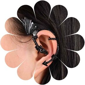 Boho Dragon Ear Cuff Earrings Vintage Dragon Ear Cuff Cartilage Earrings Black Dragon Wrap Hoop Earrings Dragon No Piercing Clip Earrings Jewelry for Women