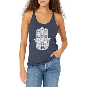 LOST GODS Women's Divine Hamsa Racerback Tank Top
