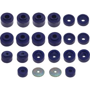 Complete Front & Rear, Upper & Lower Body Mount Bushing Kit 22 pcs (with 2 Front position Washers) in High Grade Polyurethane For Explorer Sport Base Models Year 2001-2005 Fits All 2WD 4WD