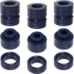 Complete Front & Rear Body Cab Mount Bushing Kit 12 pcs in High Grade Polyurethane - For RAM 1500 (1994-2001) 2500 (1994-2002) 3500 (1994-2002). Standard Cab Models 2WD / 4WD