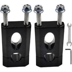 1 Pair Handlebar Risers 7/8" 22 mm Handlebar Mount Clamp Risers for 50 70 125cc XR/CRF Dirt Pit Bike (Black)