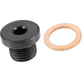 M14x1.5 Steel Engine Oil Drain Plug Screw for Audi A4 A6 S8 S6 S5 Q7 Q5 RS7 RS7 for Volkswagen Touareg Black Item Replacement