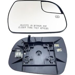 Passenger Side Mirror Glass Compatible with Toyota Sienna 2014 2015 2016 2017 2018 2019 2020 Heated Right Side Mirror Glass with Rear Holder