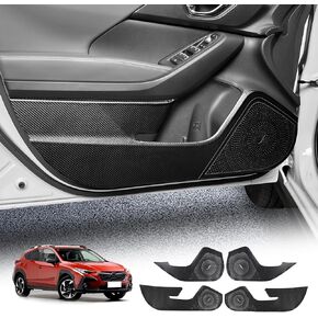 KUNGKIC for 2023 2024 Subaru Crosstrek Base/Premium/Sport/Limited/Wilderness Car Door Anti Kick Pad Protective Stickers Interior Decals Accessories Mats Cover 4PCS Imitation Leather