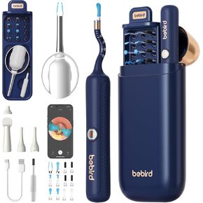 كاميرا أداة إزالة شمع الأذن من BEBIRD - منظار الأذن اللاسلكي لتنظيف الأذن مع كاميرا وضوء - مزيل شمع الأذن البصري الذكي - مجموعة أدوات تنظيف الأذن الرقمية مع 3 ملحقات و10 أطراف بديلة - أسود in Kuwait