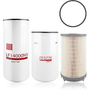 Oil Change Kit Replace LF14000NN FF5776 K37-1004, Fuel Filter Kit Fit for Cummins ISX15 Diesel Engines