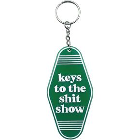 Keys to The Shit Show Keychain Funny Keychain Novelty Gag Gifts Hilarious Gift Idea White Elephant Gift for Mens Women Friends Birthday