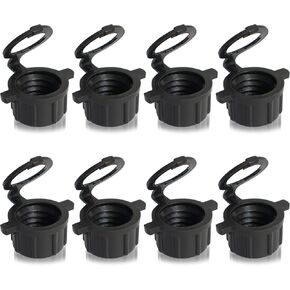 Racing Fuels 3045 Vent Caps- for 5.5 Gallon VP Jug Can, Black Top Hat- Plastic, 24mm (Pack of 12)