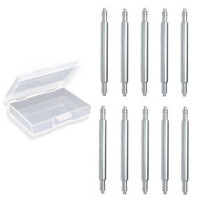 10pcs Spring Bars 16mm Watch Pins 1.8mm Diameter, Stainless Steel Watch Band Pins for 16mm Watch Band Strap