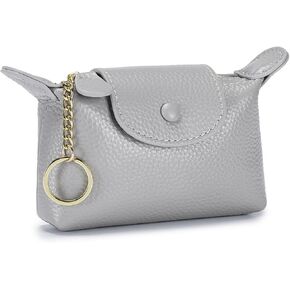 SENDEFN Small Leather Women Coin Purse, Women's Keychain Zipper Pocket Pouch Wallet