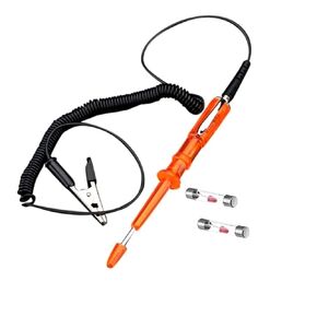 Edward Tools Pro Auto Circuit Tester Probe - LED Bulb 6V / 12V / 24V Test Light with Two Spare Replacement LEDs - 140" Extendable Spring Probe Wire - Auto,Car, Truck - Test Headlights, Blinker