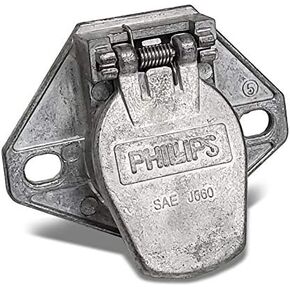 7-Way Heavy Duty STA-DRY 2-Hole Wire Insertion Split Pin Socket (15-720)