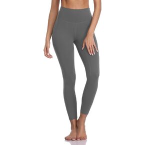 Colorfulkoala Women's Buttery Soft High Waisted Yoga Pants 7/8 Length Leggings (S, Charcoal Grey)