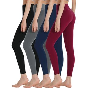 3-4 Pack Workout Leggings for Women High Waisted Yoga Pants