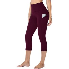 HLTPRO Leggings with Pockets for Women(Reg & Plus Size) - High Waist Tummy Control Yoga Capri Pants with Pockets for Workout