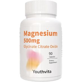 Magnesium Glycinate, Citrate, Oxide, Support Heart,Muscle,Bone,Sleep Health, 90 Count