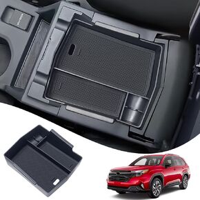 Center Console Organizer Compatible with 2025 Subaru Forester Accessories Armrest Tray Interior Secondary Storage Box ABS Plastic Material