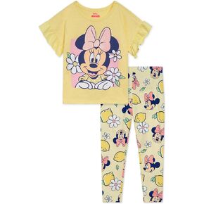 Disney Minnie Mouse Cotton T-Shirt and Leggings Outfit Set for Girls - Infant to Big Kid Sizes (12 Months - 14-16)