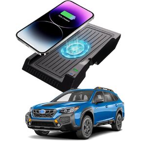 CarQiWireless شاحن لاسلكي لعام 2024 2023 2022 2021 2020 2025 ملحقات Subaru Outback، منظم وحدة التحكم المركزية للسيارات لوحة شحن لاسلكية لعام 2024 Subaru Outback Wilderness Accessories in Kuwait