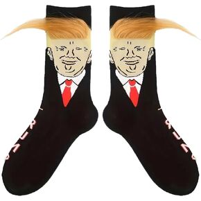 Trump Socks Funny Socks to Wear with Trump shoes Novelty President 2024 Socks Trump Merchandise Gift for Men Women