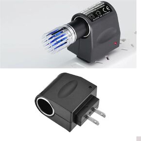 محول مقبس ولاعة سجائر السيارة من Augeny Universal AC إلى DC، محولات طاقة السيارة المحمولة 12 فولت تيار مستمر، 240 فولت تيار متردد إلى 12 فولت تيار مستمر لمضخم صوت السيارة، قابس محول التيار الكهربائي