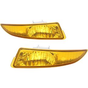 HECASA Turn Signal Lights Compatible with 1993-2002 Chevrolet Camaro Driver Passenger Front Parking Signal Lamps Amber Lens Replacement for GM2520146 GM2521146 5978551 5978552