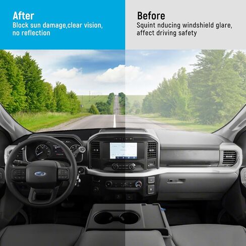 ZZEQYG Dash Cover for Ford F150 2021 2022 2023 2024 Accessories Flannel Dashboard Cover Dash Mat Center Console Cover Sunshield Protector Pad in Kuwait