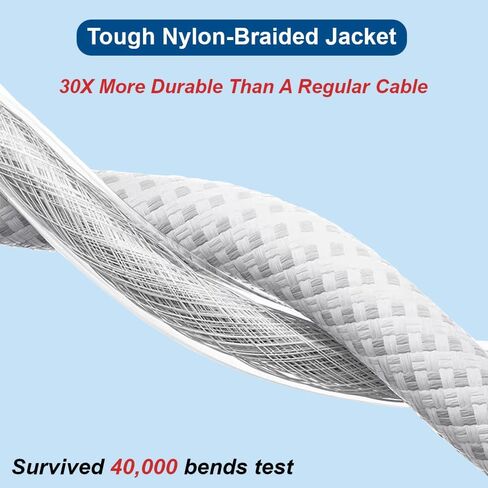 Braided USB C to USB C Cable 3ft - 60W Type C Fast Charger, USBC to USB-C Woven Power Cord for iPhone 15 Pro Max/MacBook/iPad/Samsung Galaxy/Android Devices and More [Pack of 2] in Saudi Arabia