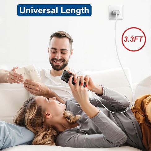 Braided USB C to USB C Cable 3ft - 60W Type C Fast Charger, USBC to USB-C Woven Power Cord for iPhone 15 Pro Max/MacBook/iPad/Samsung Galaxy/Android Devices and More [Pack of 2] in Saudi Arabia