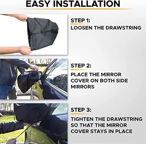 EcoNour Windshield Snow Cover for Ice and Snow with Wiper Blade Cover (8-Pack) | Heavy-Duty 600D Oxford Fabric for Winter Weather | Fits Most Cars, SUVs, Vans, and Trucks in Saudi Arabia