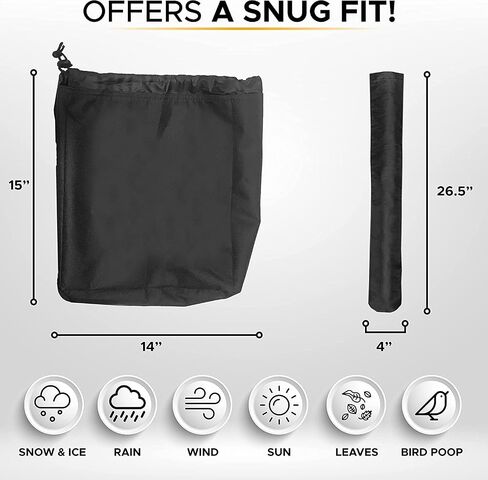 EcoNour Windshield Snow Cover for Ice and Snow with Wiper Blade Cover (8-Pack) | Heavy-Duty 600D Oxford Fabric for Winter Weather | Fits Most Cars, SUVs, Vans, and Trucks in Saudi Arabia