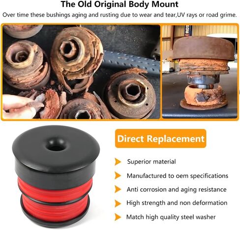 Silicone Body Mount Bushings Kit for 2008-2016 Ford F250 F350 Super Duty Accessories,Silicone F250 Body Mount Bushings Outlast,No Bumps and No Noise Than The Original in Kuwait