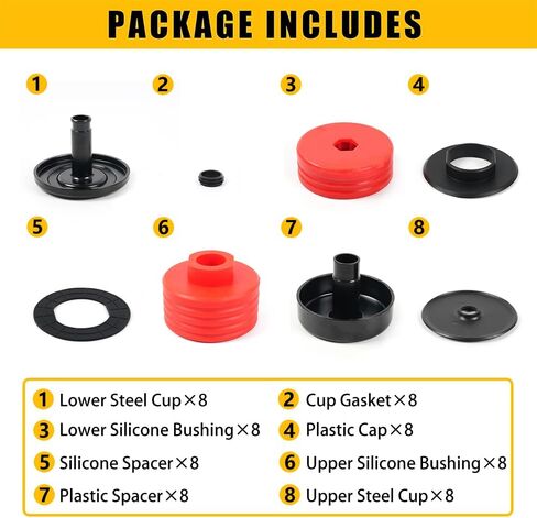 Silicone Body Mount Bushings Kit for 2008-2016 Ford F250 F350 Super Duty Accessories,Silicone F250 Body Mount Bushings Outlast,No Bumps and No Noise Than The Original in Kuwait