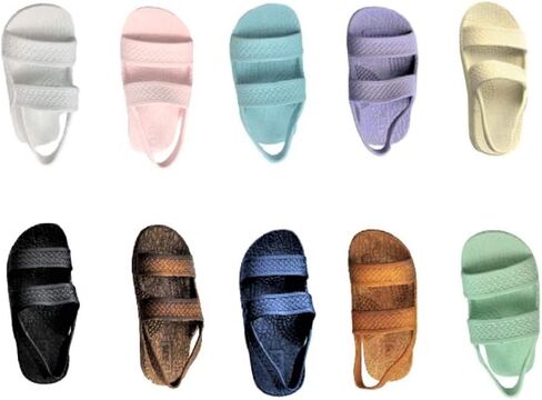 J-Slips Toddler Sandals with Back Strap - Comfortable Boys and Girls Jesus Jandals for Beach and Summer - Waterproof Hawaiian Slides in 12 Colors, Sandalias in Saudi Arabia
