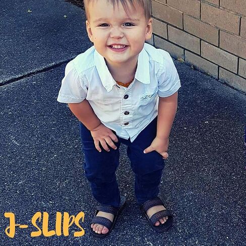 J-Slips Toddler Sandals with Back Strap - Comfortable Boys and Girls Jesus Jandals for Beach and Summer - Waterproof Hawaiian Slides in 12 Colors, Sandalias in Saudi Arabia