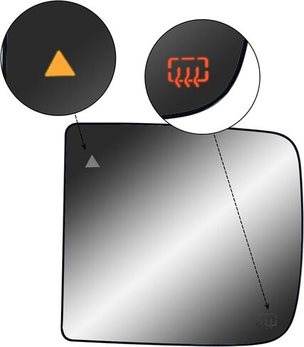 Replacement Driver Left Side Door Towing Mirror Main Big Glass Flat Heated with Back Plate and BLIS for RAM 1500 2500 3500 from 2010 to 2024 in Kuwait