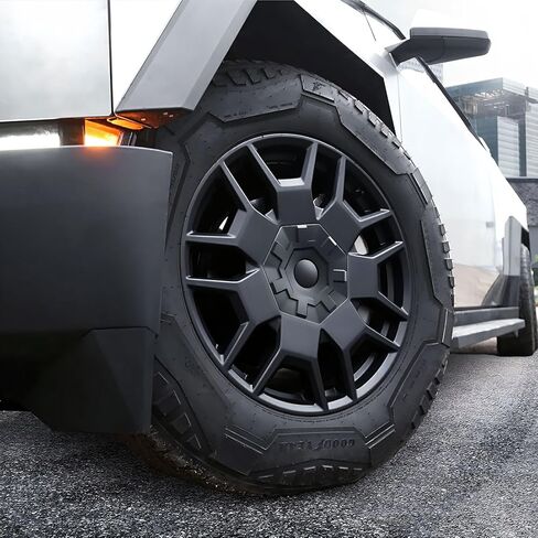 4 قطع أغطية عجلات لسيارة Tesla Cybertruck 2023 2024، غطاء محور مركزي ABS قابل للإزالة، ملحقات Cybertruck، سهل التركيب مقاوم للصدأ والغبار ويقلل السحب والضوضاء in Kuwait