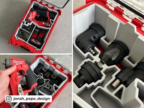 Jonah Pope Design 3d Printed Insert designed for M12 Installation Driver and Packout Organizer V2 (Insert only) (Industrial Gray) in Saudi Arabia