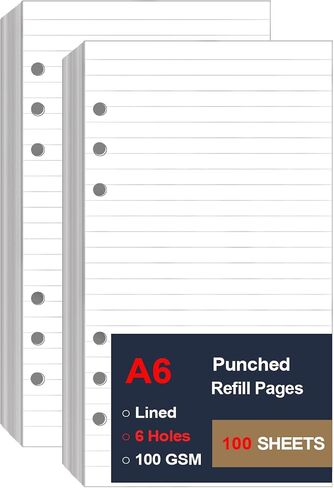 (2 Pack) 9 Disc Lined Refills for Happy Planner, Classic Size Discbound Lined Refill Paper, Loose-leaf Discbound Inserts, 200Sheets / 400Pages, 100gsm Paper, 7x9.25 Inch in Saudi Arabia