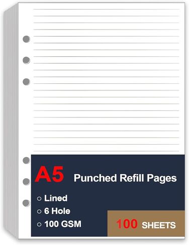 (2 Pack) 9 Disc Lined Refills for Happy Planner, Classic Size Discbound Lined Refill Paper, Loose-leaf Discbound Inserts, 200Sheets / 400Pages, 100gsm Paper, 7x9.25 Inch in Saudi Arabia